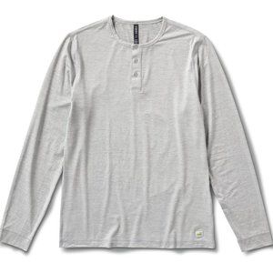 Vuori | Men's | M Medium | Long-Sleeve Ease Performance Henley | Lt Heather Grey